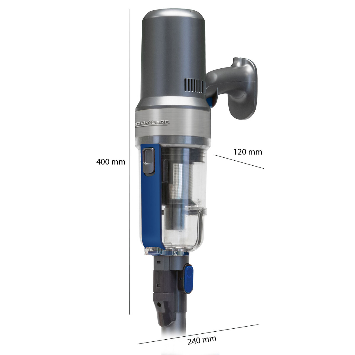 Aspirador vertical BS 3085, PROFICARE cinzento/azul, PROFICARE