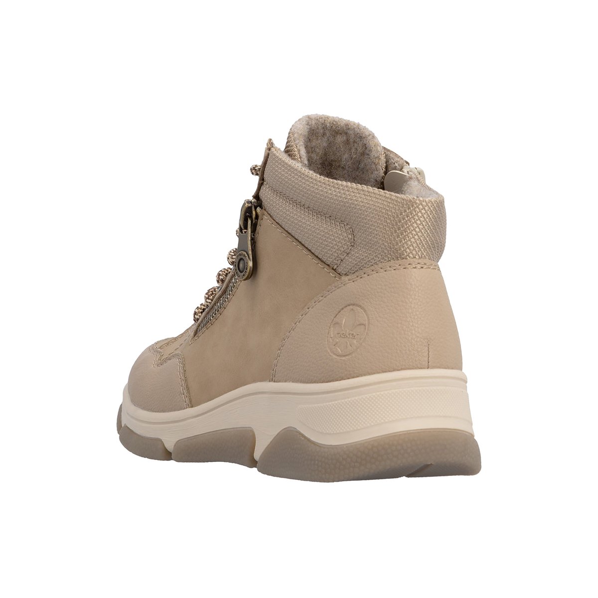 Basket Montante Cuir Rgd beige, RIEKER