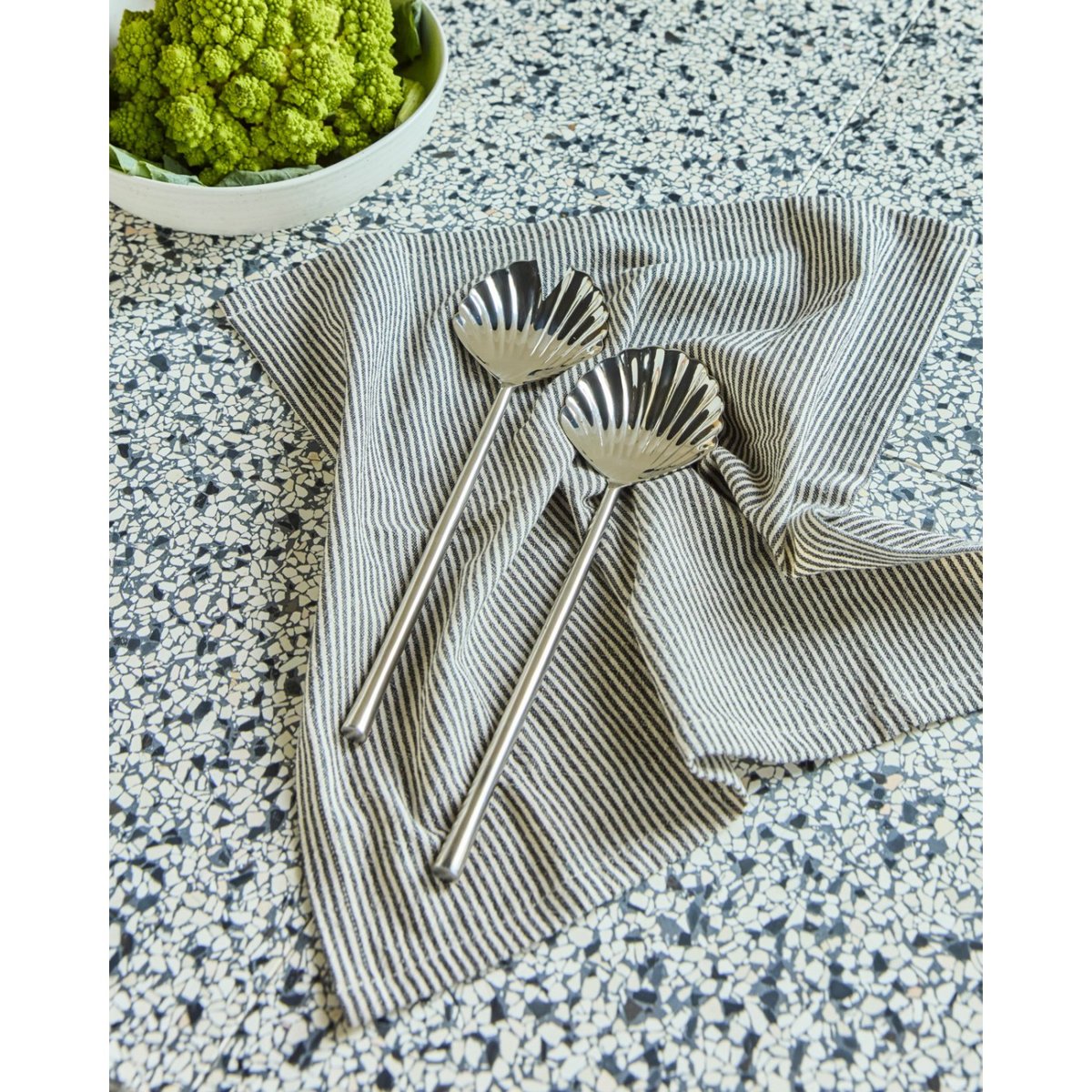 Service à salade en inox Fan finition argentée, HOUSE DOCTOR