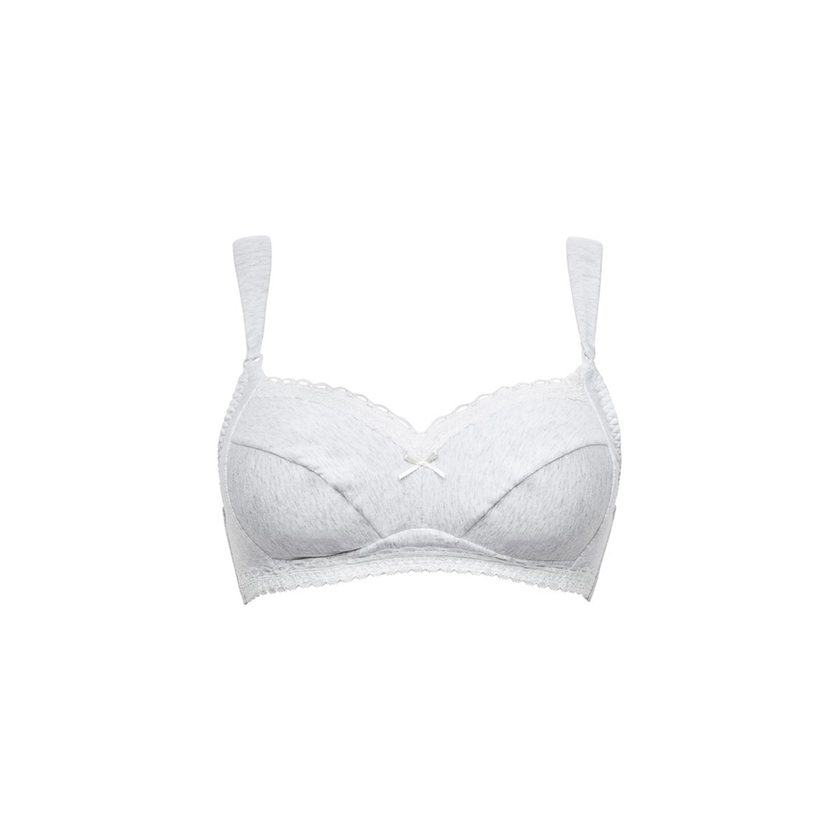 Soutien-gorge sans armature allaitement New Calin gris chiné, SANS COMPLEXE