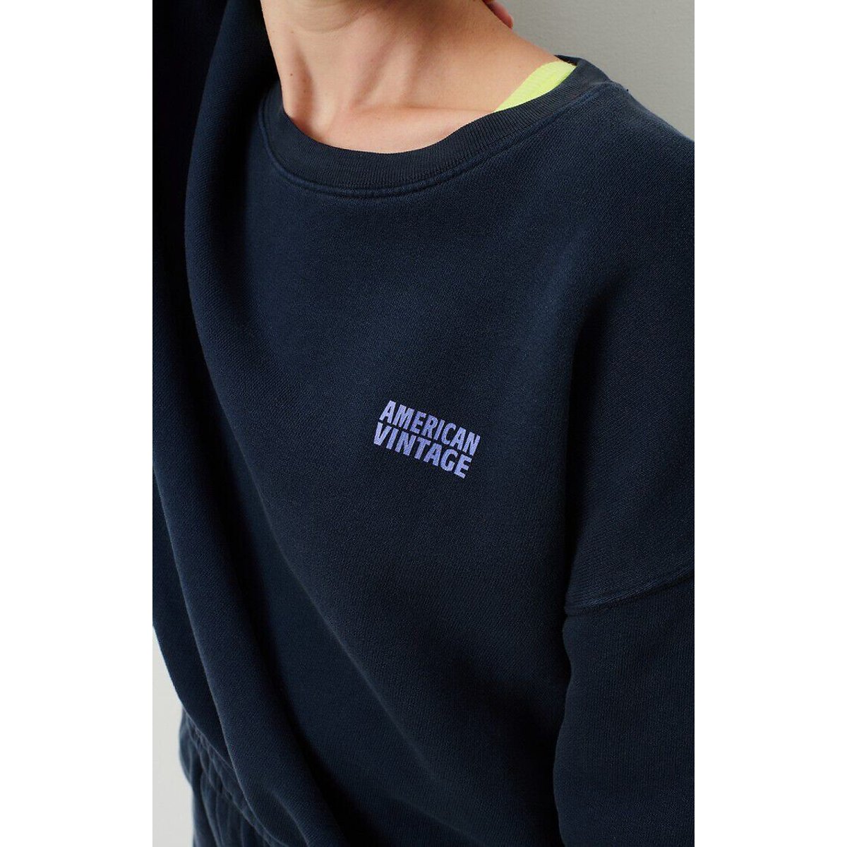 Sweat col rond IZUBIRD marine, AMERICAN VINTAGE