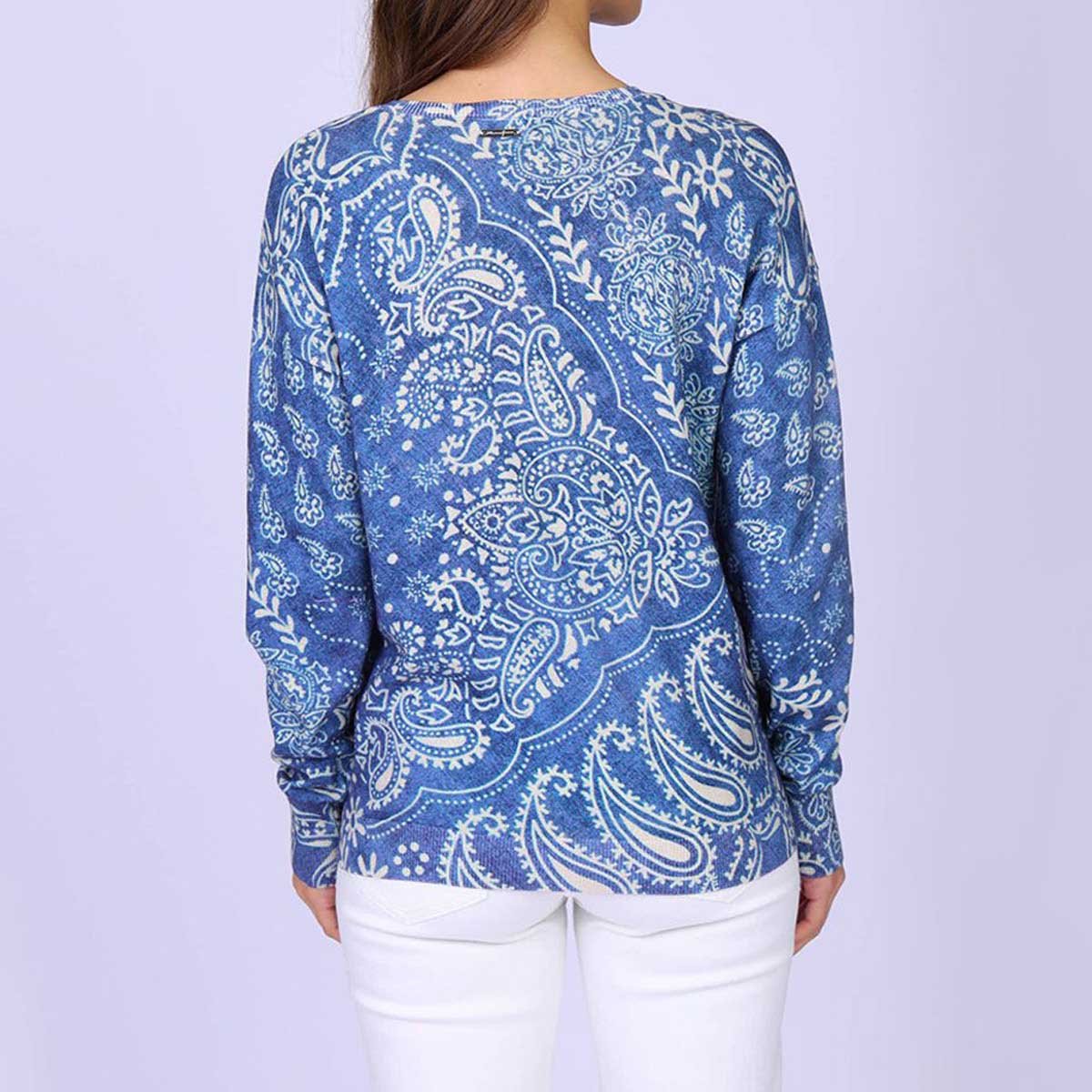 Pull Déborah bleu, MISE AU GREEN