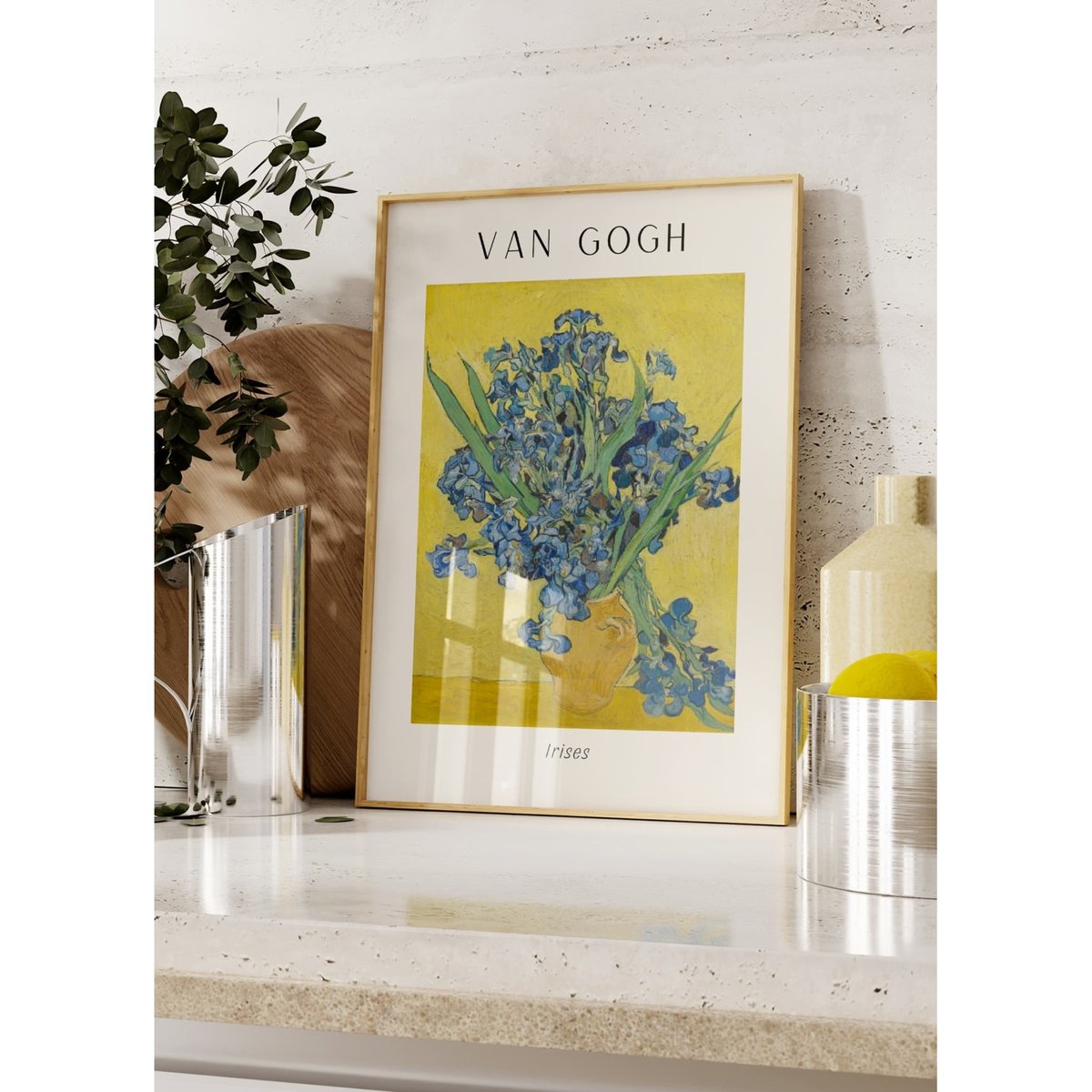 Affiche Van Gogh - Irises blanc, L'AFFICHERIE