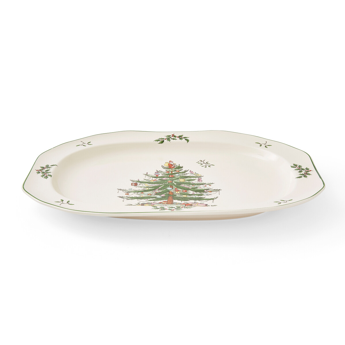 Christmas Tree Sculpted Platter white, SPODE