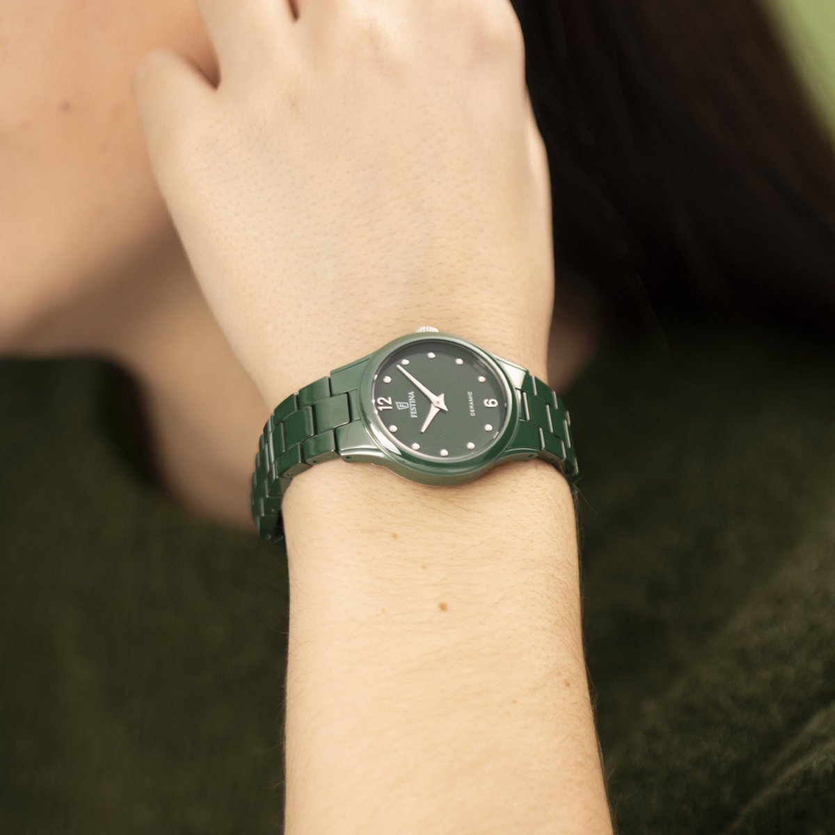 Montre Analogique  CERAMIC vert vert vert, FESTINA