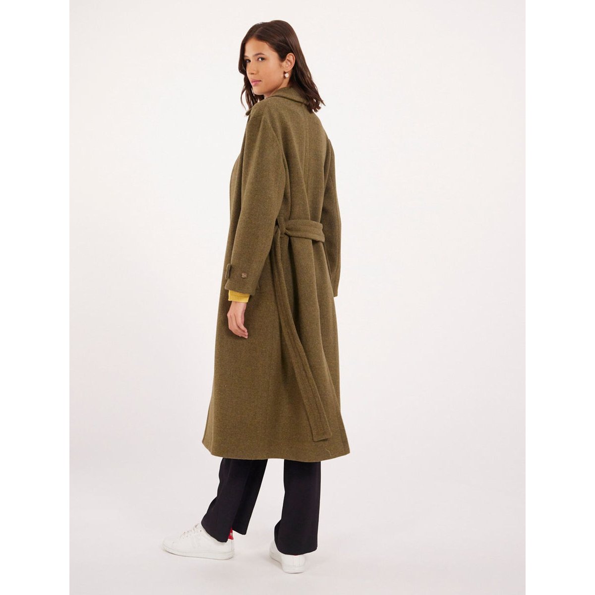 Manteau Esme kaki laine khaki, INES DE LA FRESSANGE PARIS