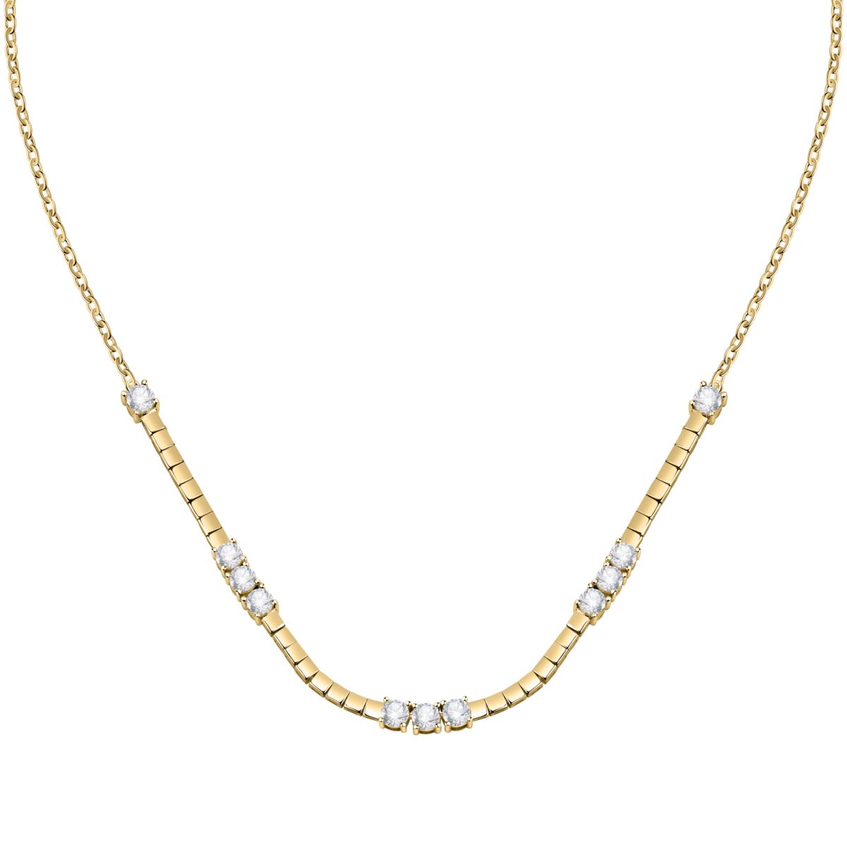 Collier en laiton et zircons SCINTILLE or jaune, MORELLATO