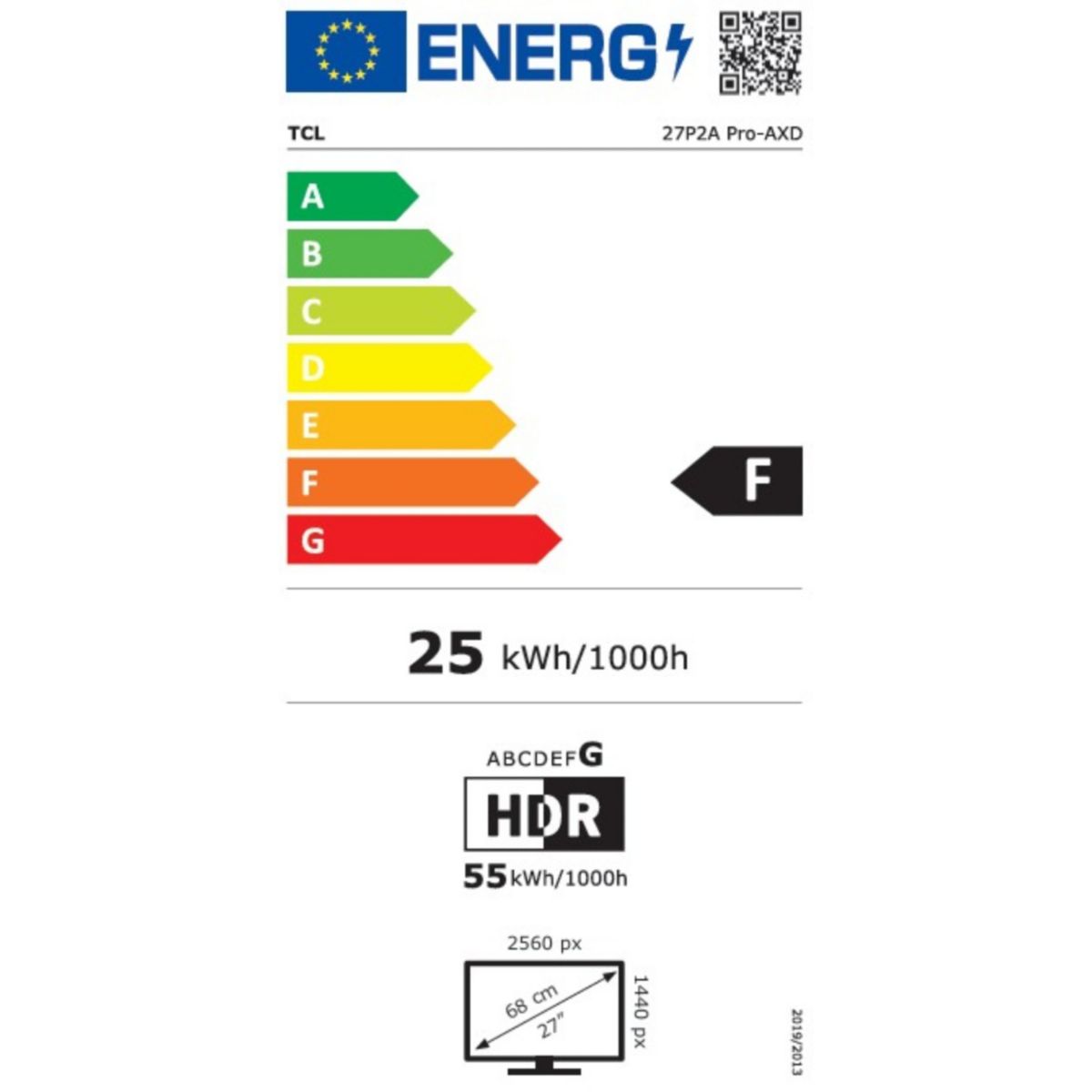 Ecran PC Gamer Mini LED 27P2A PRO-A 27" Gentle Mates QHD 320 Hz HFS HDR600 Freesync Premium & G-Sync couleur unique, TCL