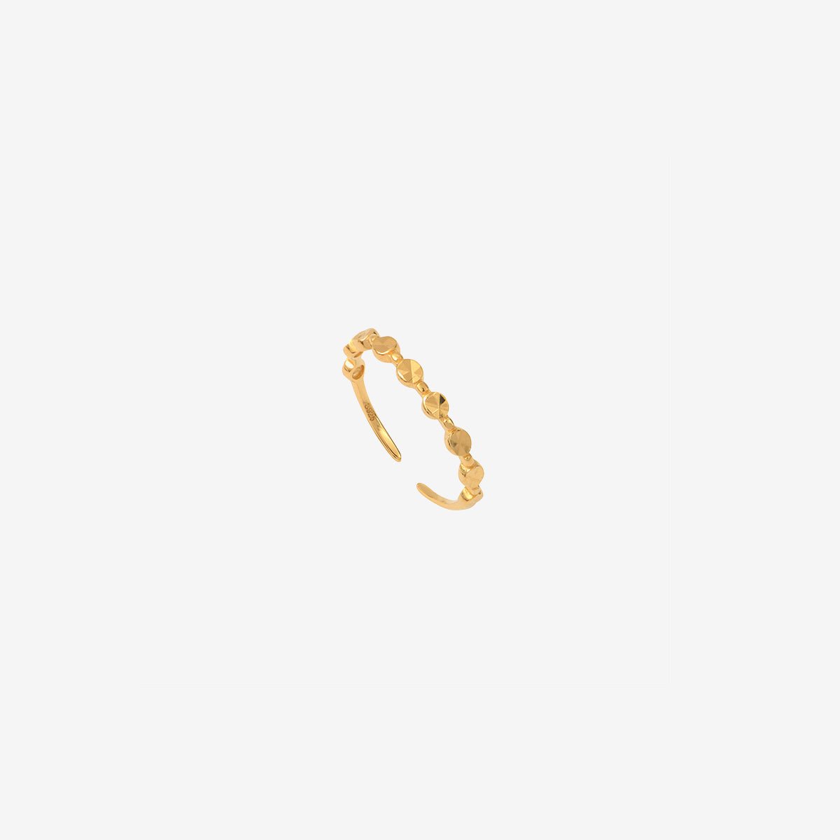 Bague plaquée or - jade doré, CAROLINE NAJMAN
