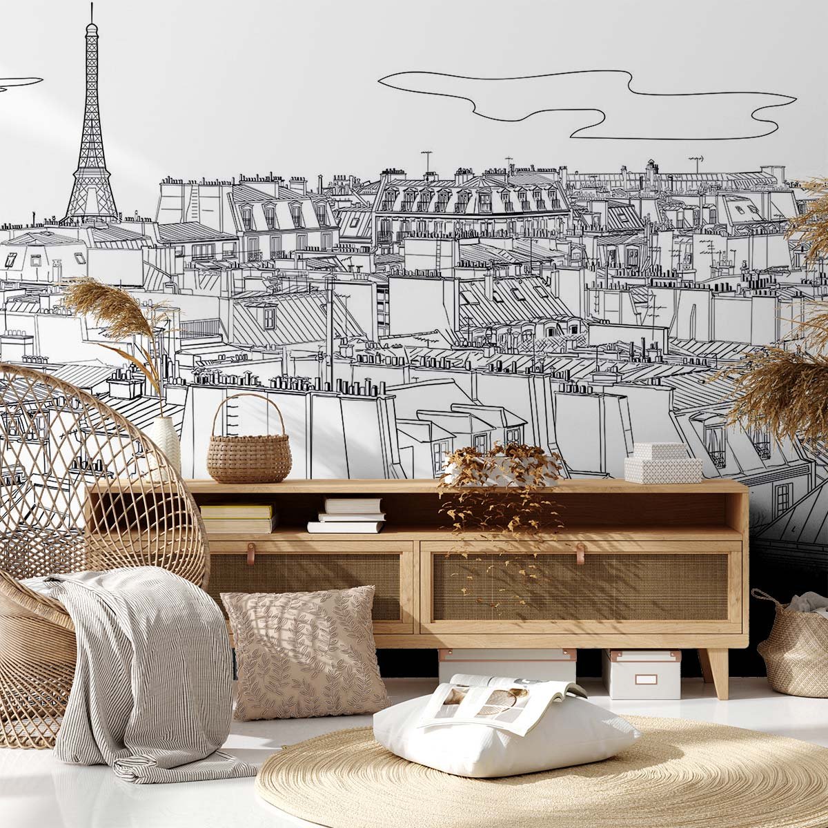 Papier peint les toits de Paris intissé, HEXOA