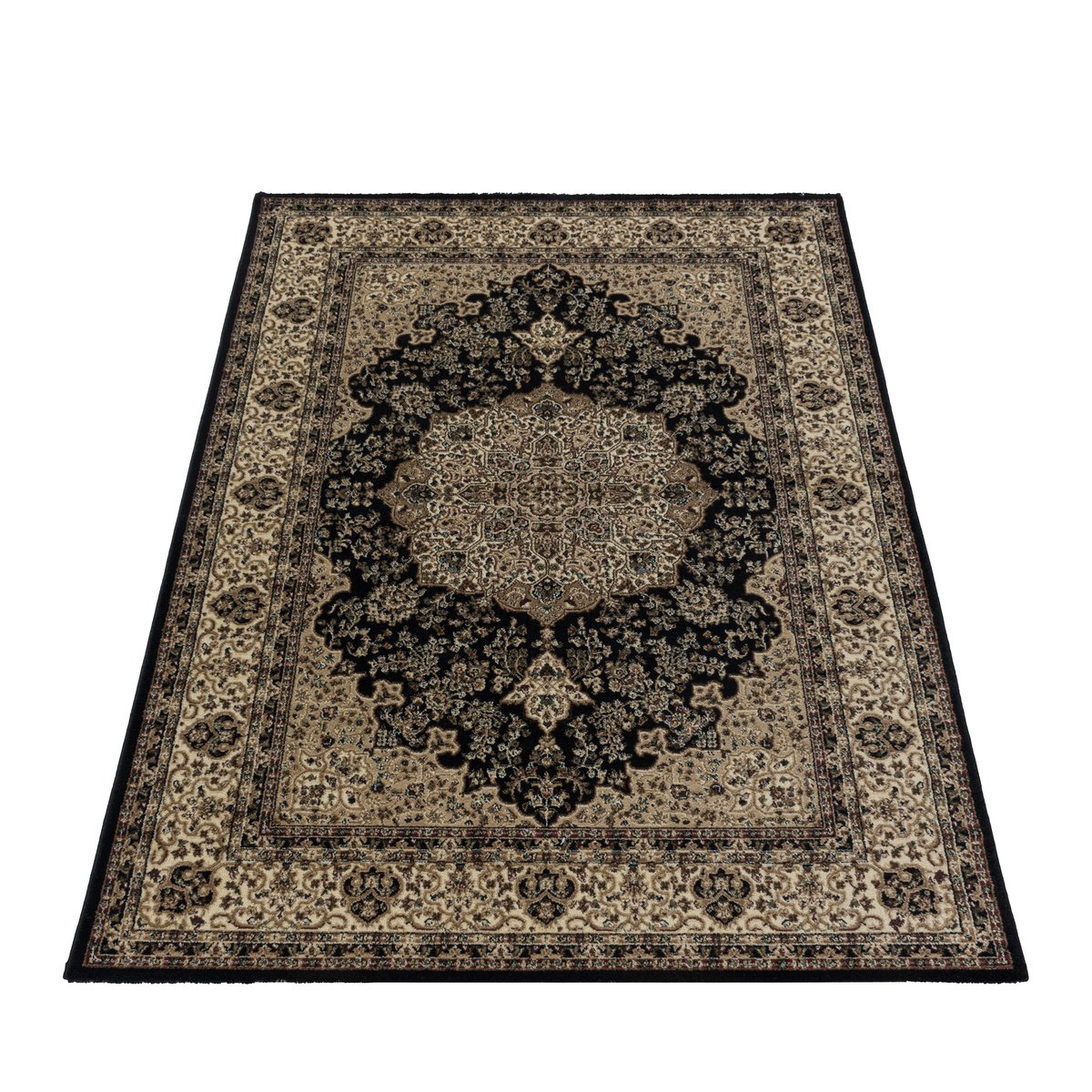 Tapis style moyen-orient TANGER noir, NAZAR RUGS