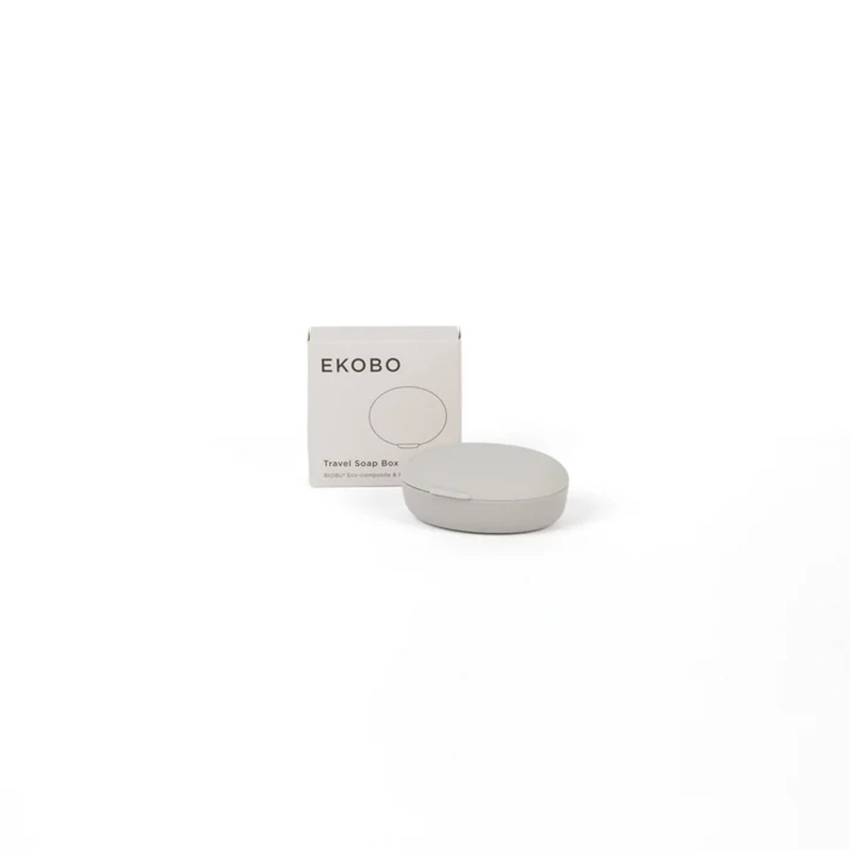 Boîte à savon de voyage ovale hermétique GO gris cloud, EKOBO