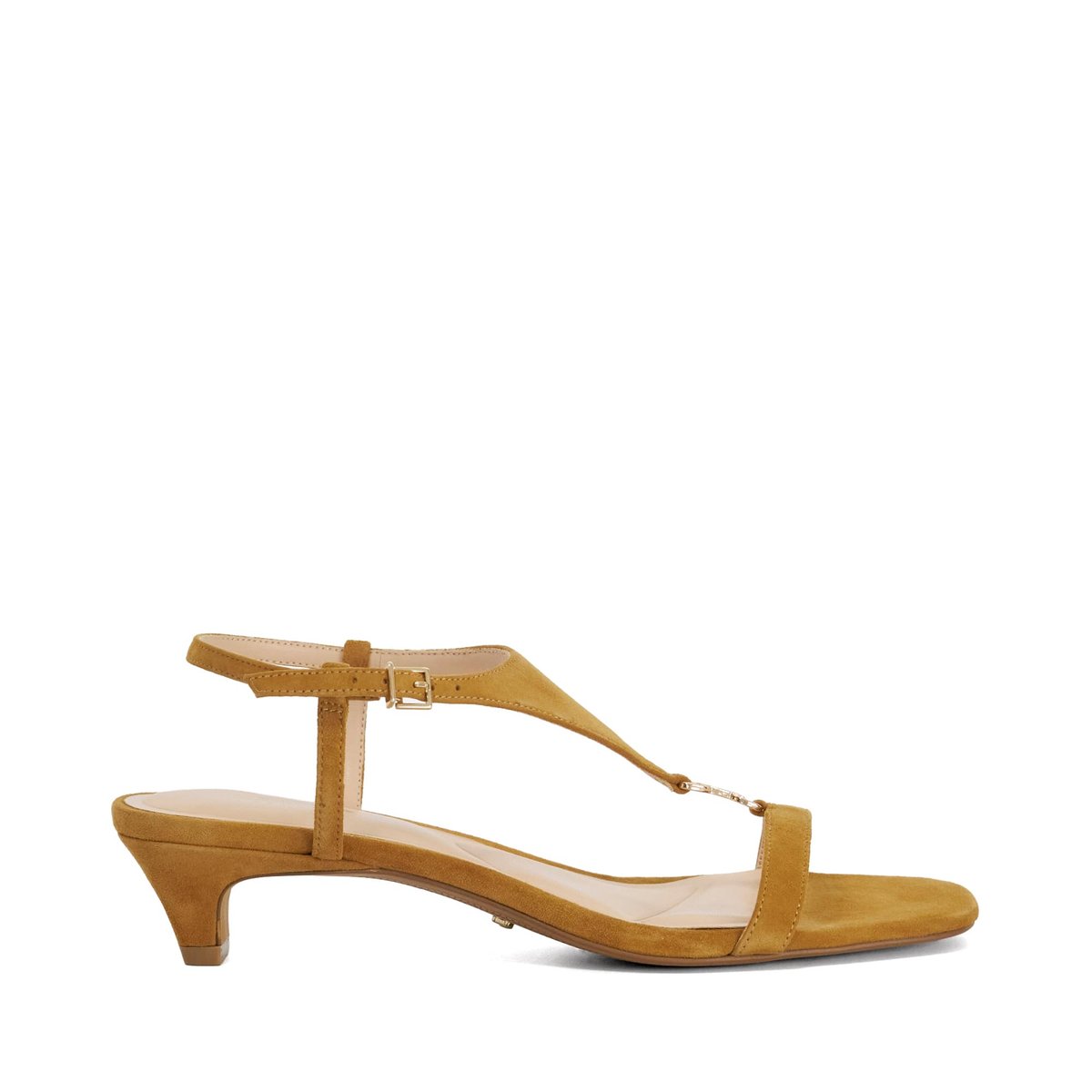Sandales style Salomé en cuir à talon bobine - MONACOS tan-suede, DUNE LONDON