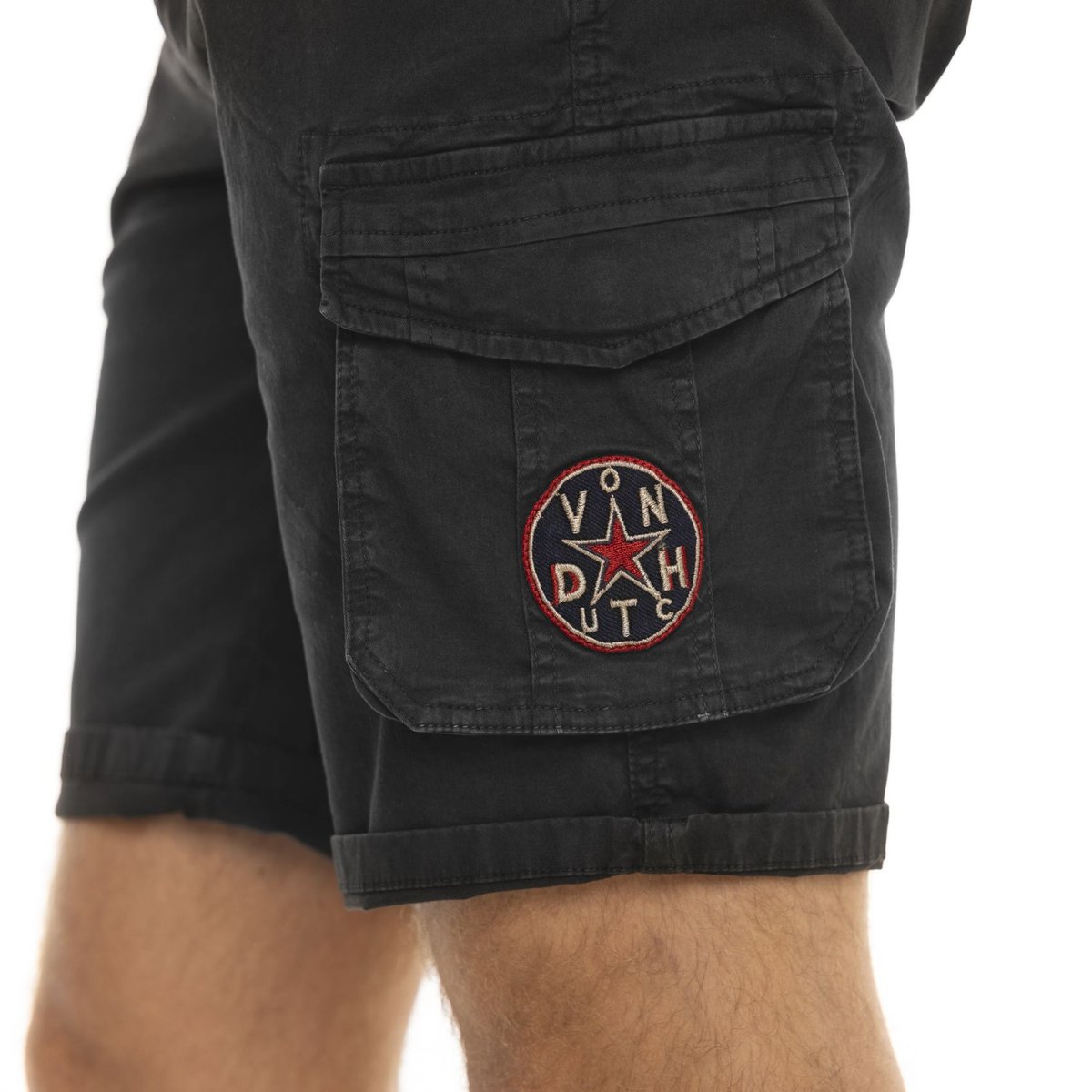 Bermuda en coton PISTON noir, VON DUTCH