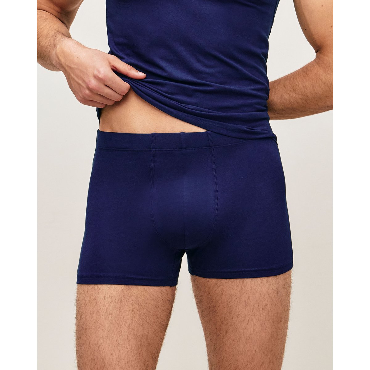 Set débardeur et boxer en coton BOXDEBIZ marine, UNDIZ
