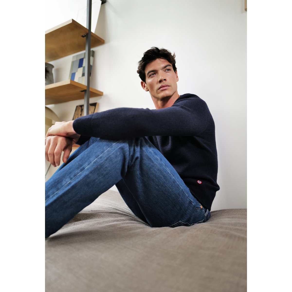 Pull en maille JeanPull marine, LE SLIP FRANCAIS