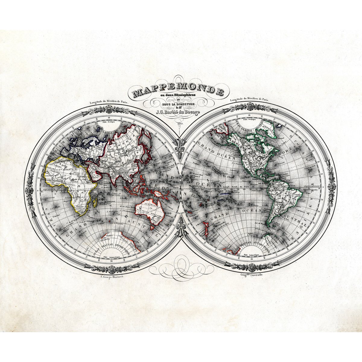 Papier peint panoramique 1843 multicolore, LE PAPIERS DE NINON