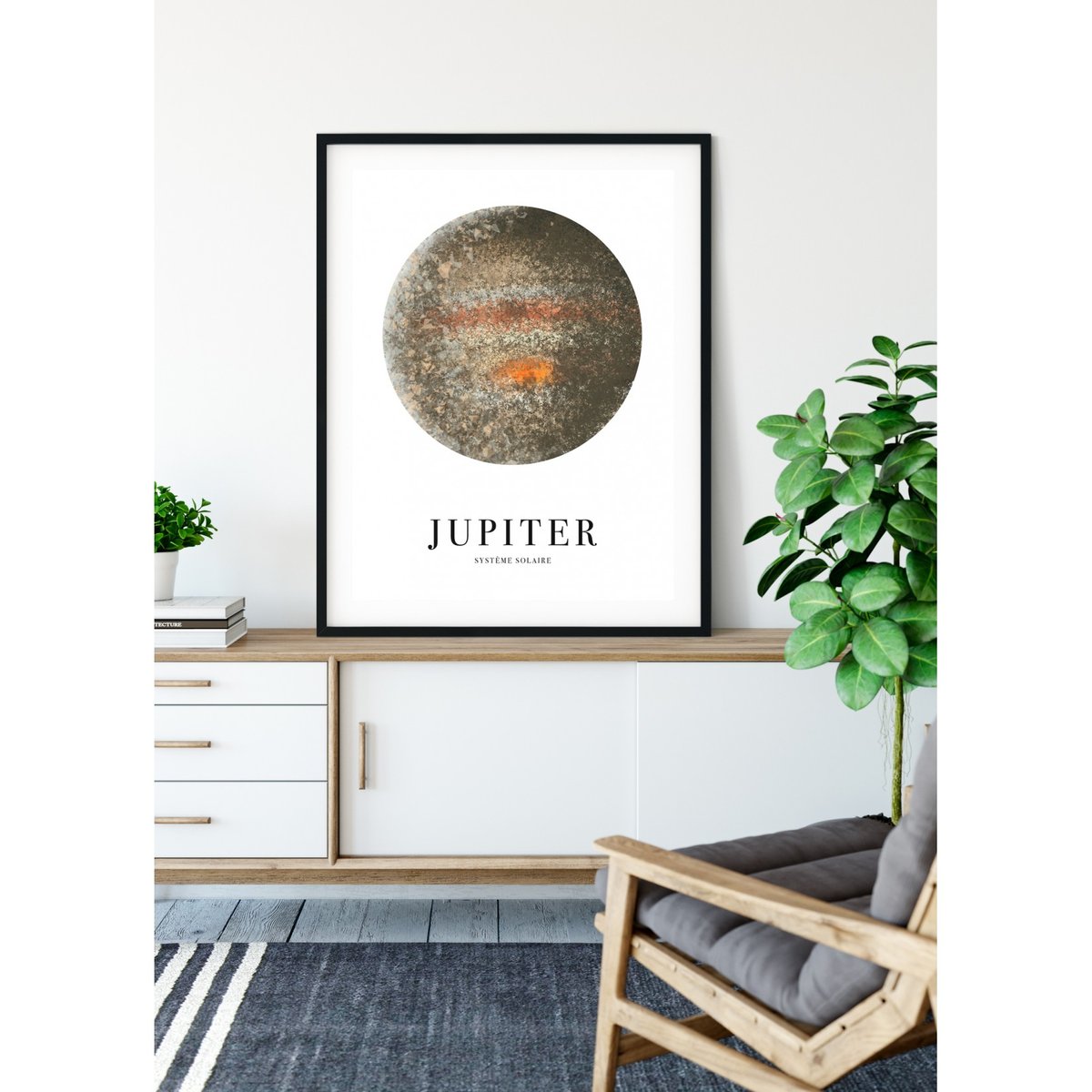 Affiche Jupiter blanc, L'AFFICHERIE
