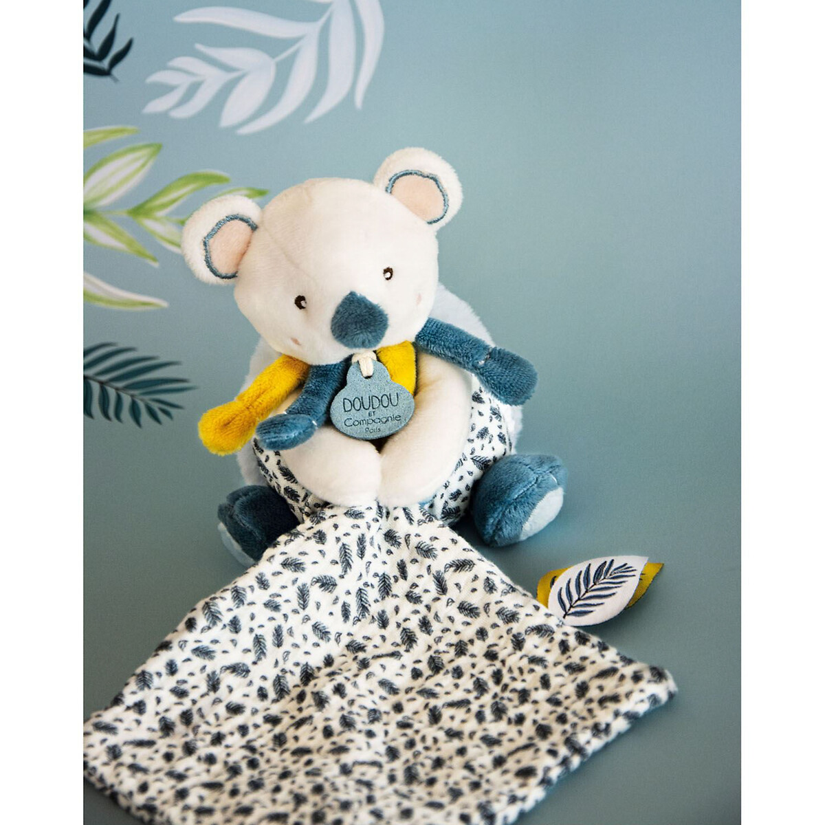 Yoca le Koala pantin avec doudou blanc, DOUDOU ET COMPAGNIE
