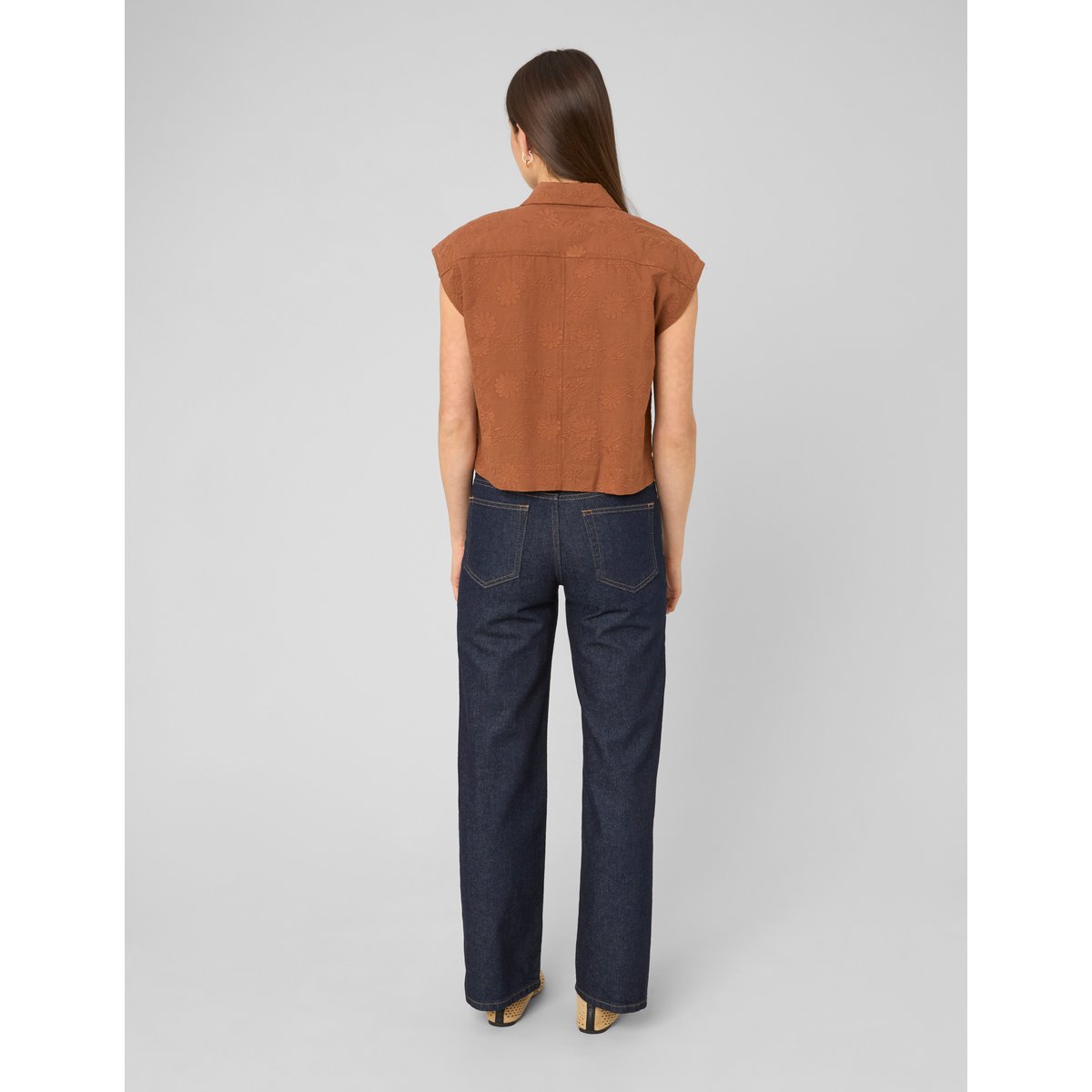 Chemise sans manches camel, BZB