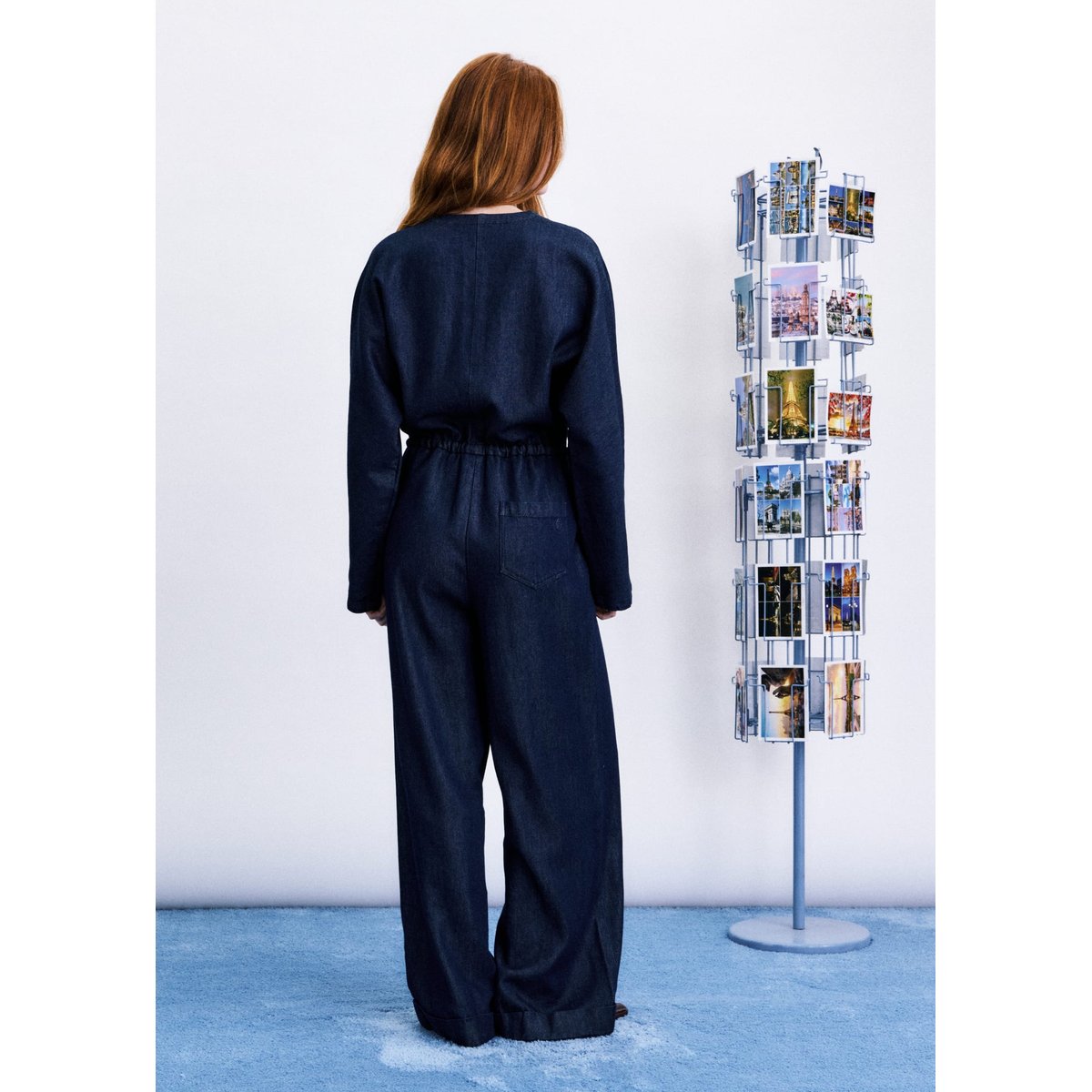 Combi-pantalon Jian en coton JIAN bleu marine, FRNCH