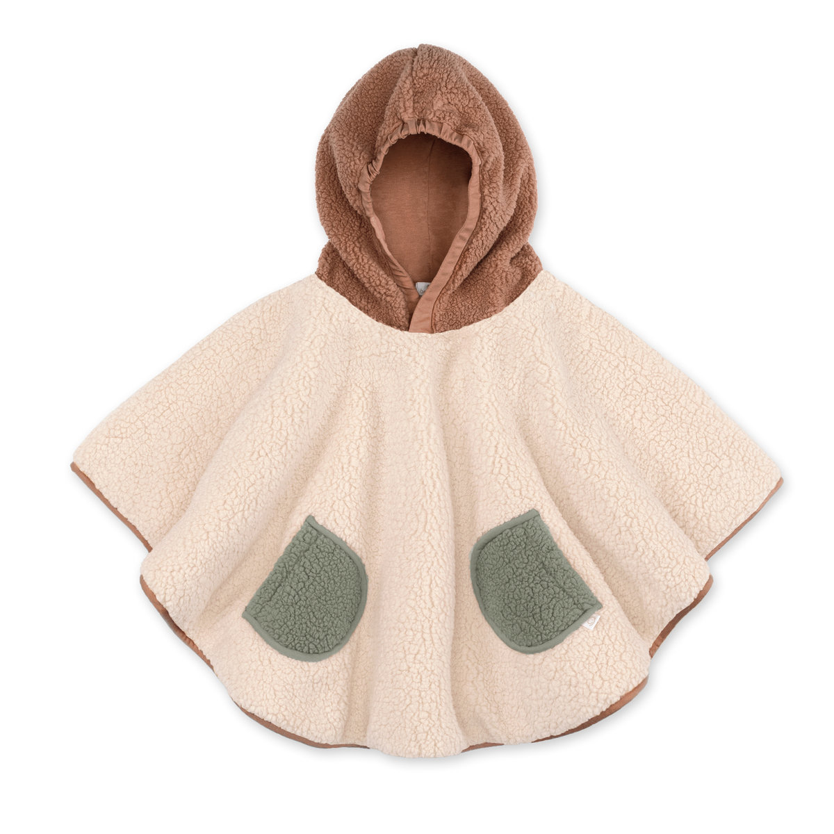 Poncho de voyage bébé pour siège auto - Teddy douillet ficelle, BEMINI