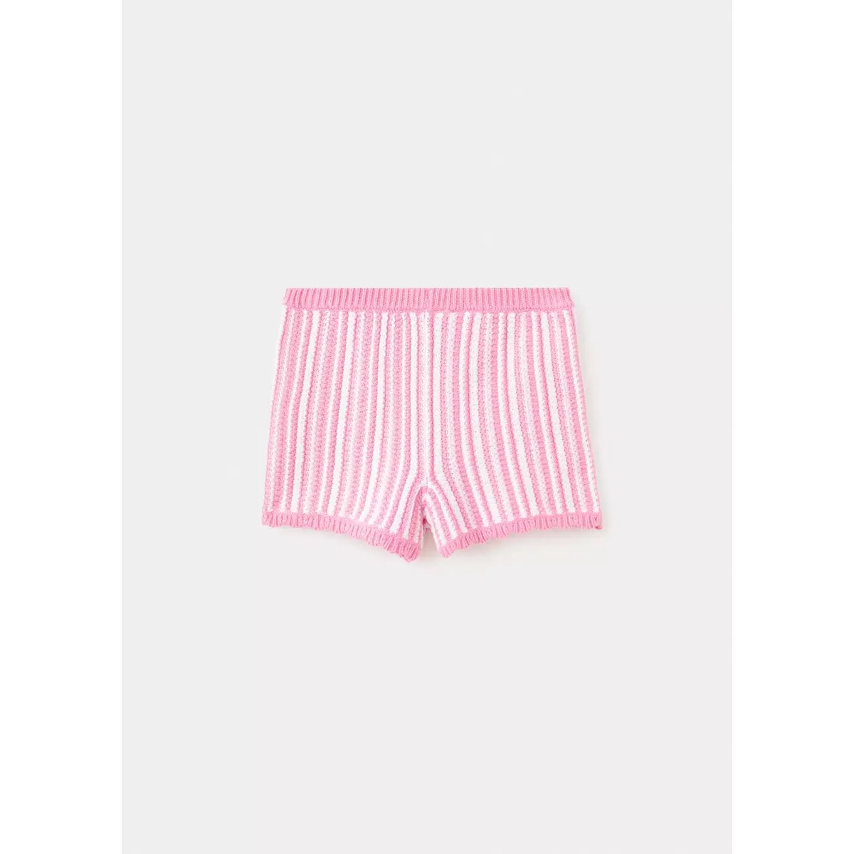 Short en crochet à rayures rose, MANGO BABY