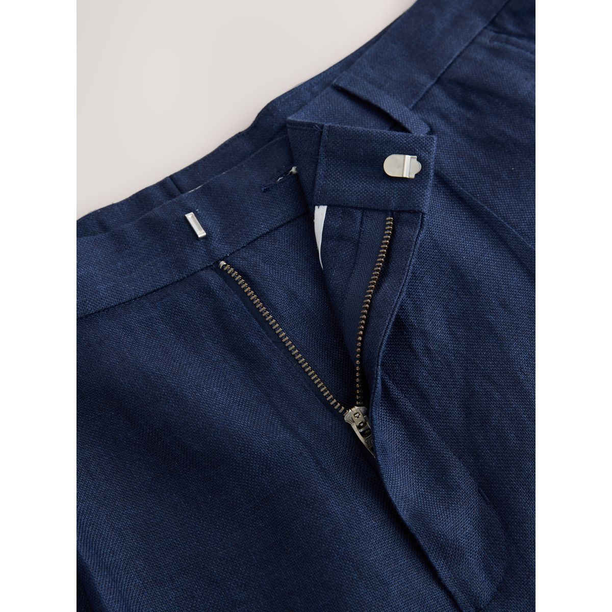 Short chino lin bleu marine, NEXT