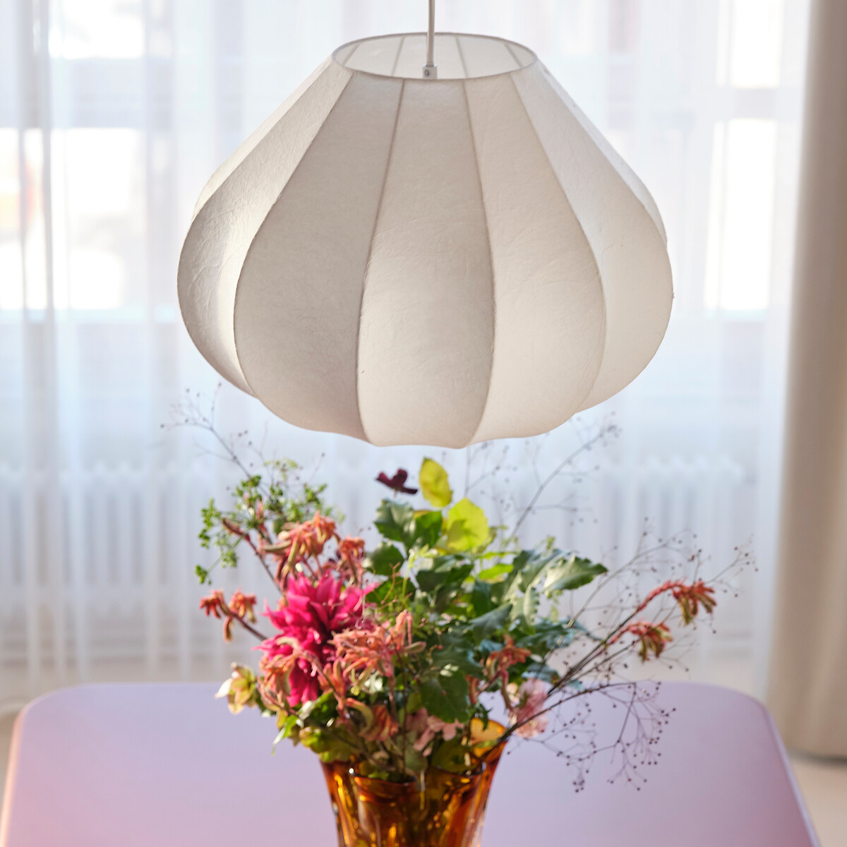 Suspension hauteur, diamètre 45 x hauteur 32 cm, PALUPO blanc, LA REDOUTE INTERIEURS