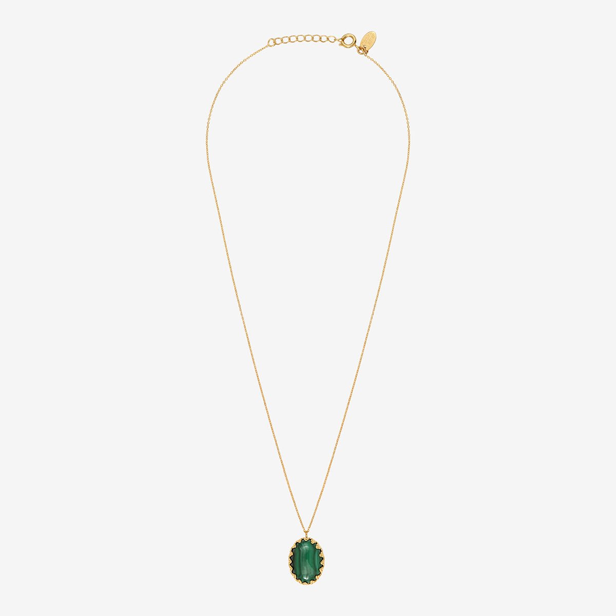 Collier doré malachite petit modele - dubarry malachite vert, CAROLINE NAJMAN