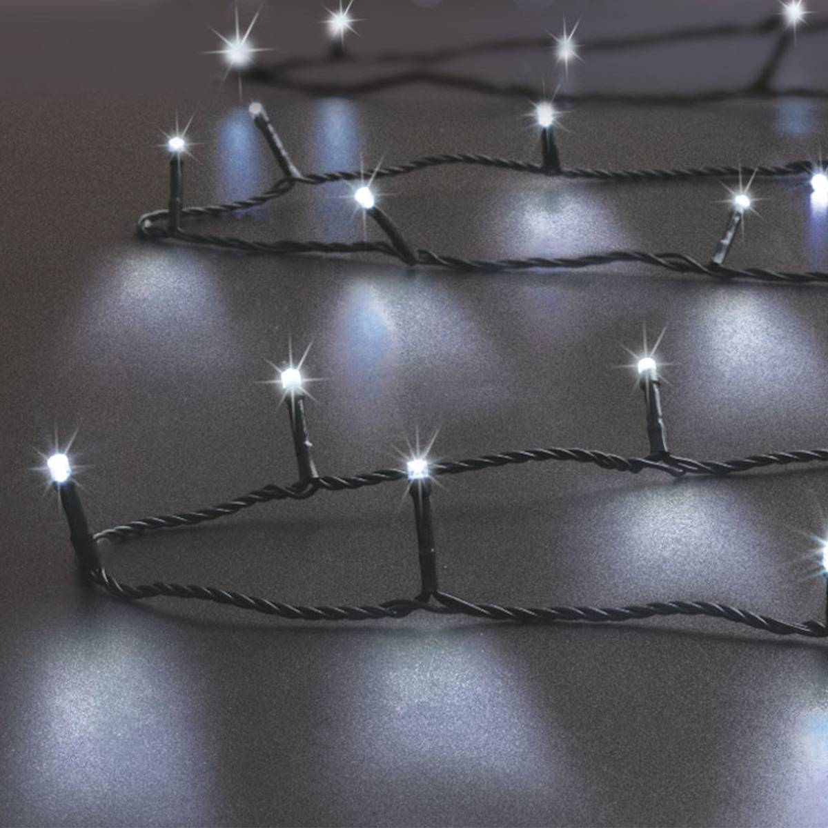 Guirlande lumineuse extérieur programmable 3.5m multicolore 48 LED avec piles white, FEERIC LIGHTS & CHRISTMAS