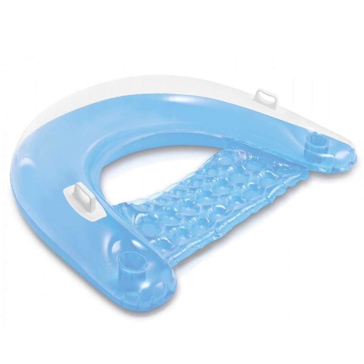 Fauteuil de piscine semi immergé bleu ou jaune, INTEX