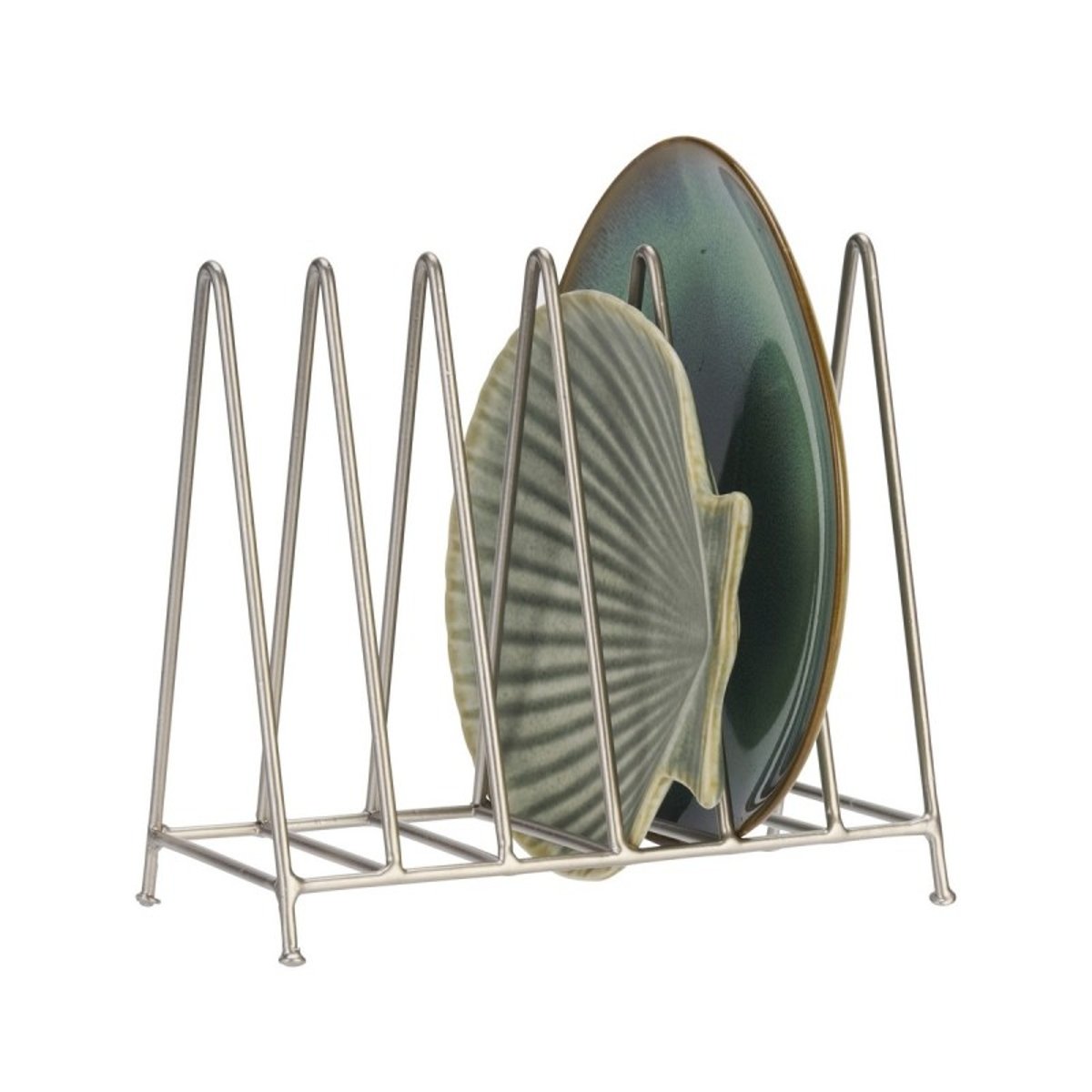Etagère rangement assiettes métal égouttoir argent, MADAM STOLTZ