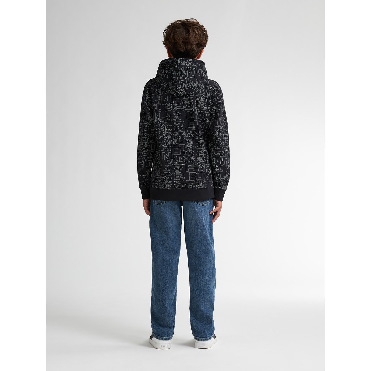 Hoodie à imprimé intégral blue ridge noir deep black, PETROL INDUSTRIES