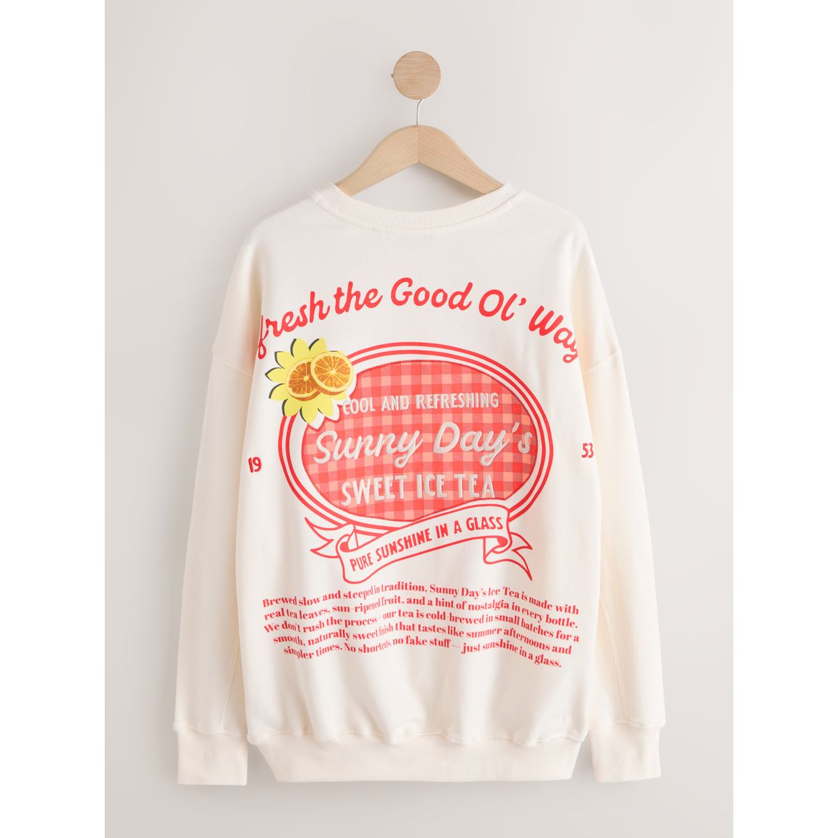 Pull à manches longues graphique ecru sunny ice tea, NEXT