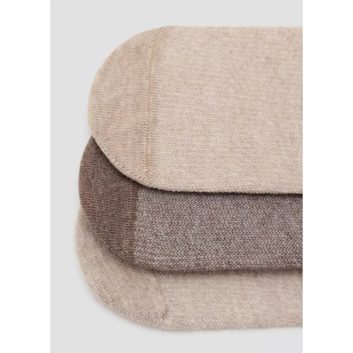 Pack 3 paires de chaussettes invisibles sable, MANGO MAN