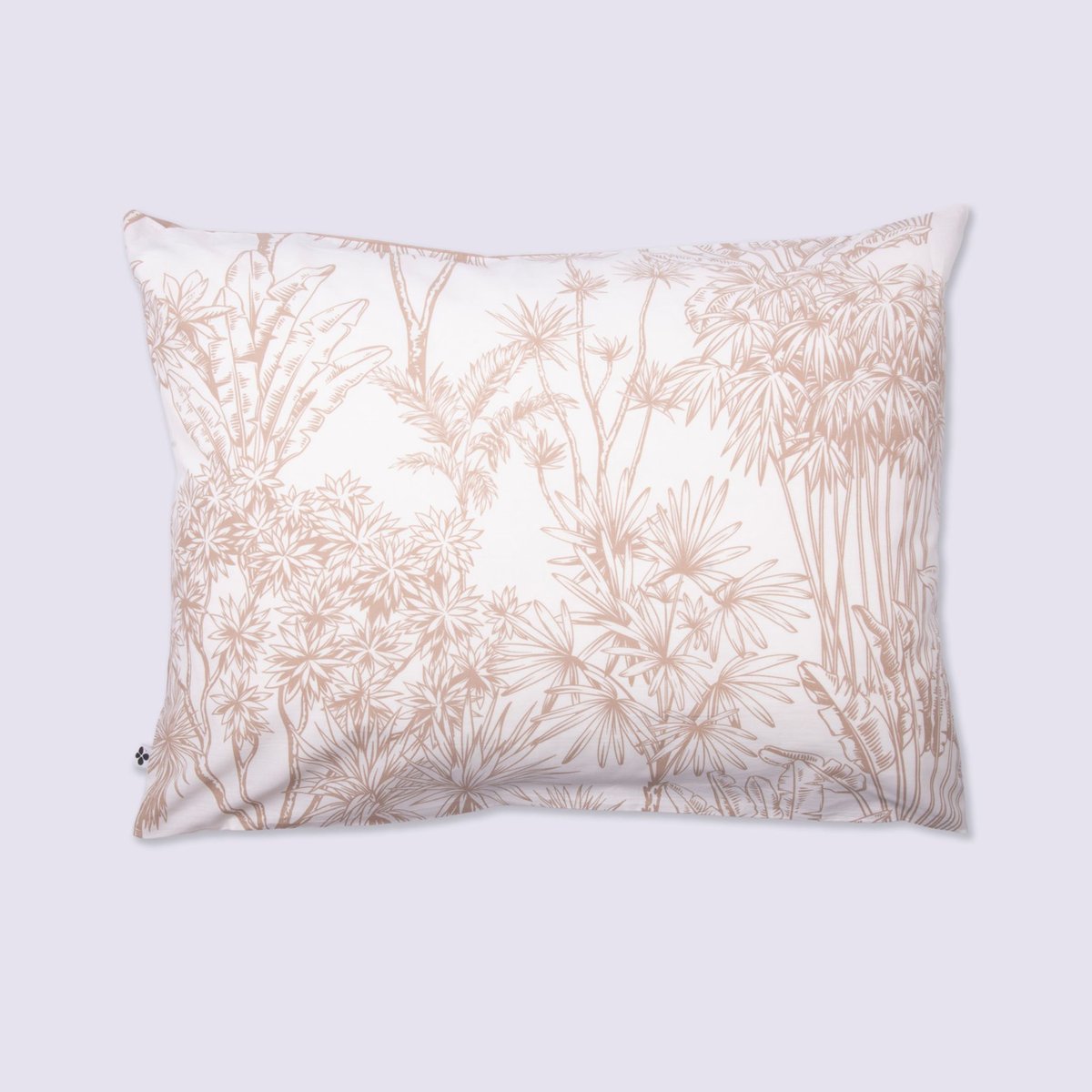 Taie d'oreiller coton à fleurs - FLORA marron, TERRE DE NUIT