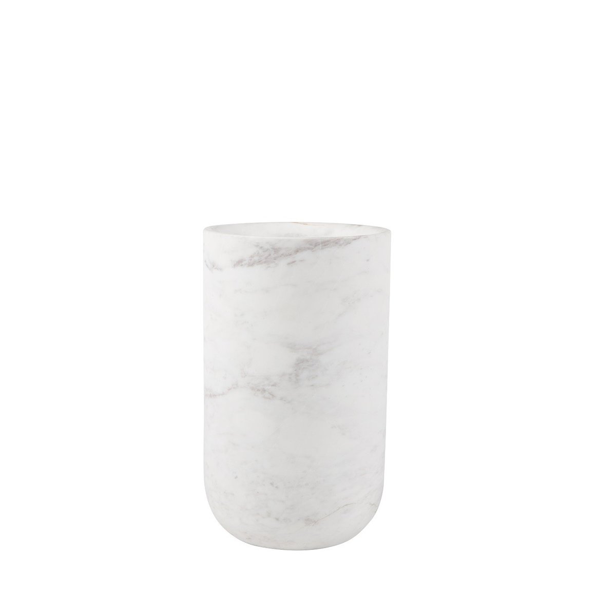 Vase en marbre Fajen blanc, ZUIVER