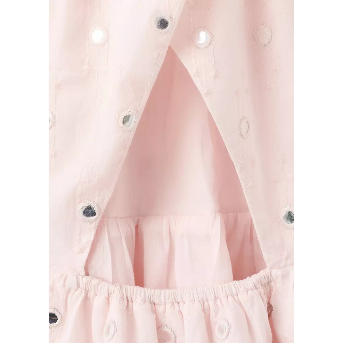 Robe fluide détail brillant rose clair, MANGO BABY