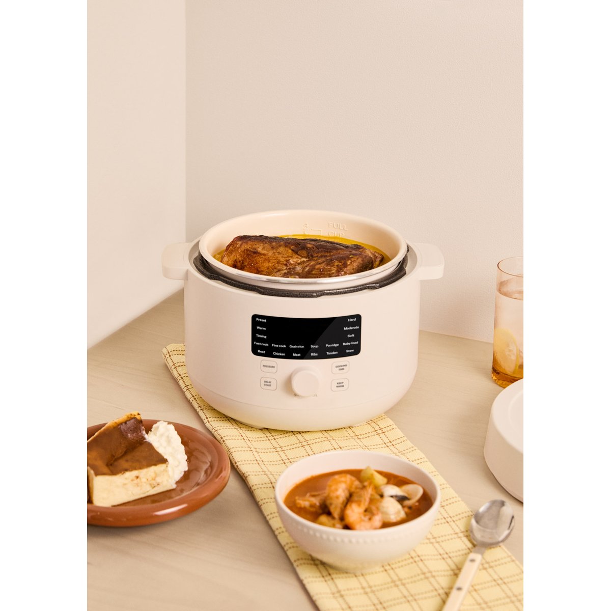 Autocuiseur électrique PRESSURE COOKER STUDIO blanc cassé, CREATE