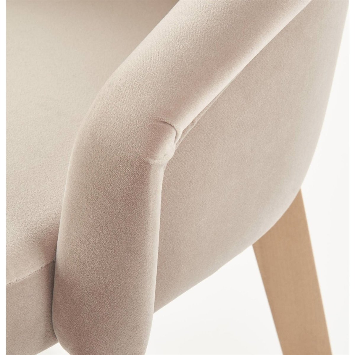 Chaise tapissée avec accoudoirs BERLAS rose poudré, RECOLLECTION