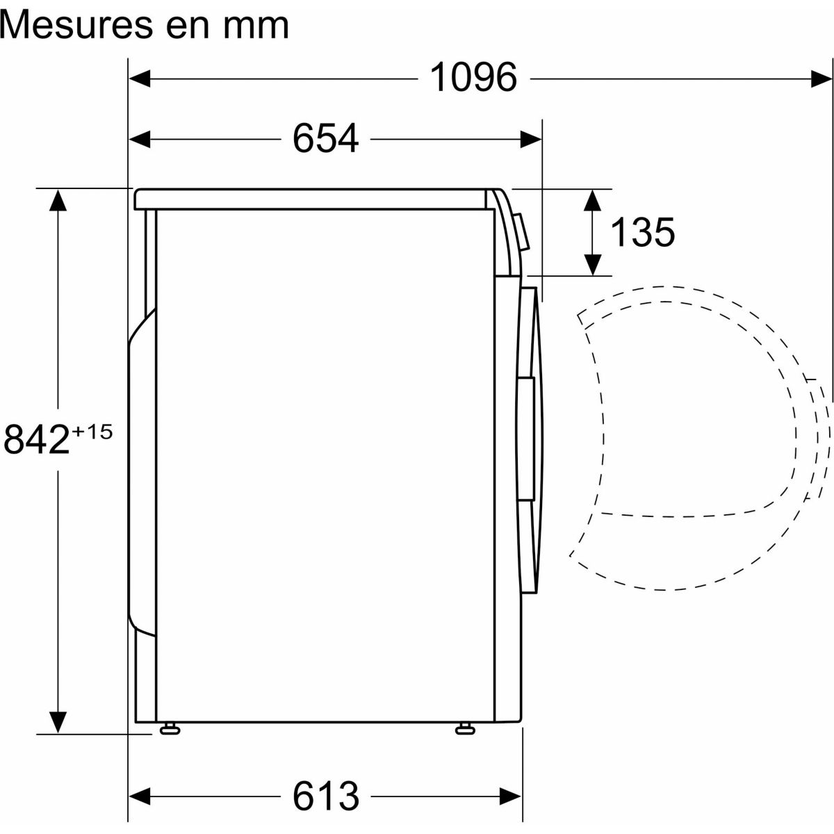 Sèche linge pompe à chaleur WTH8300DFR, Série 4, Express 40 min blanc, BOSCH