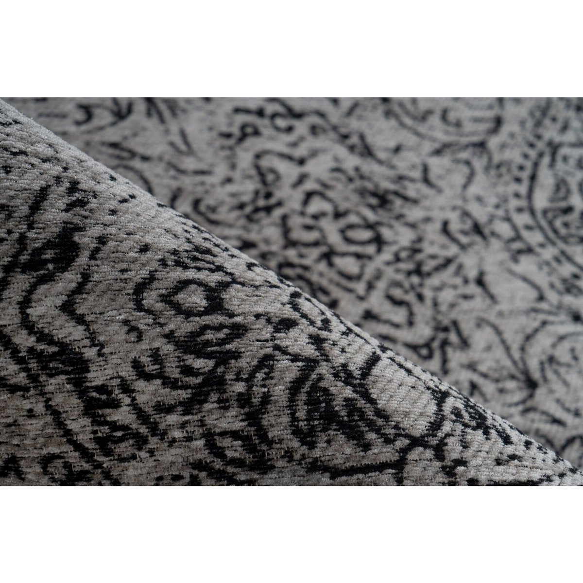 Tapis rectangulaire tissé, IGLESIA gris, noir, ARTE ESPINA