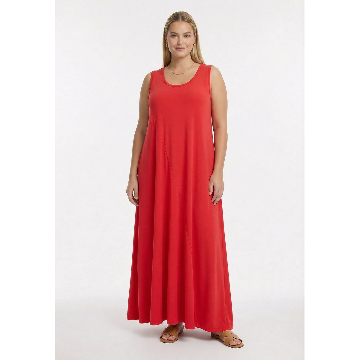 Robe sans manches rouge clair, YOEK