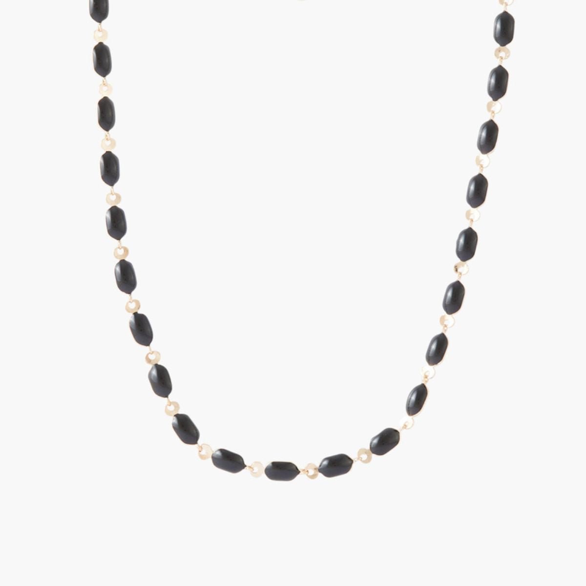 Collier maillons noir et doré noir, BALABOOSTE