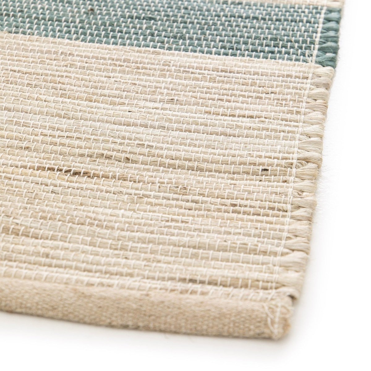 Tapis design en jute tissé main MISTRAL bleu naturel, AFK LIVING