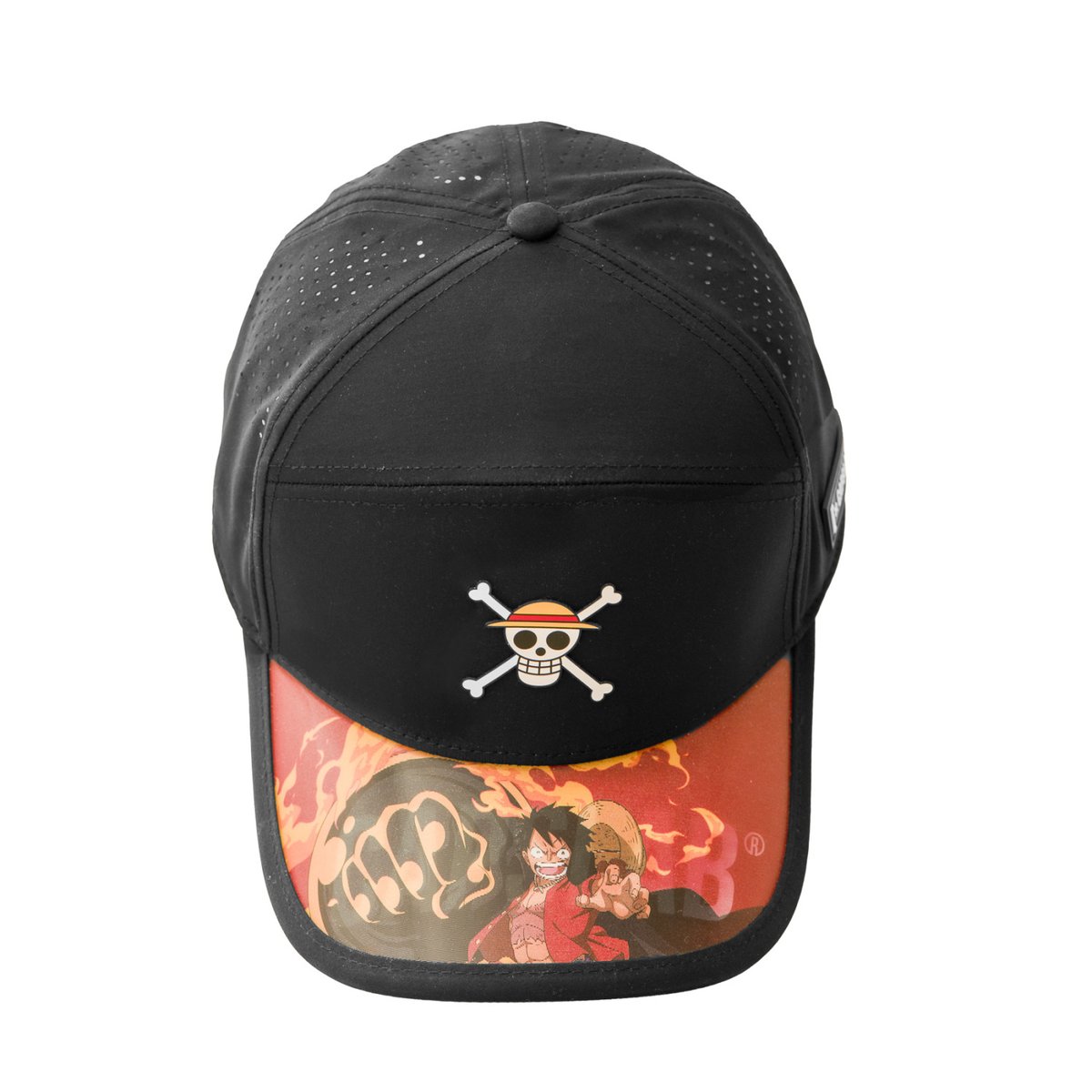 Casquette 6 panels One Piece noir/blanc/orange/rouge, CAPSLAB