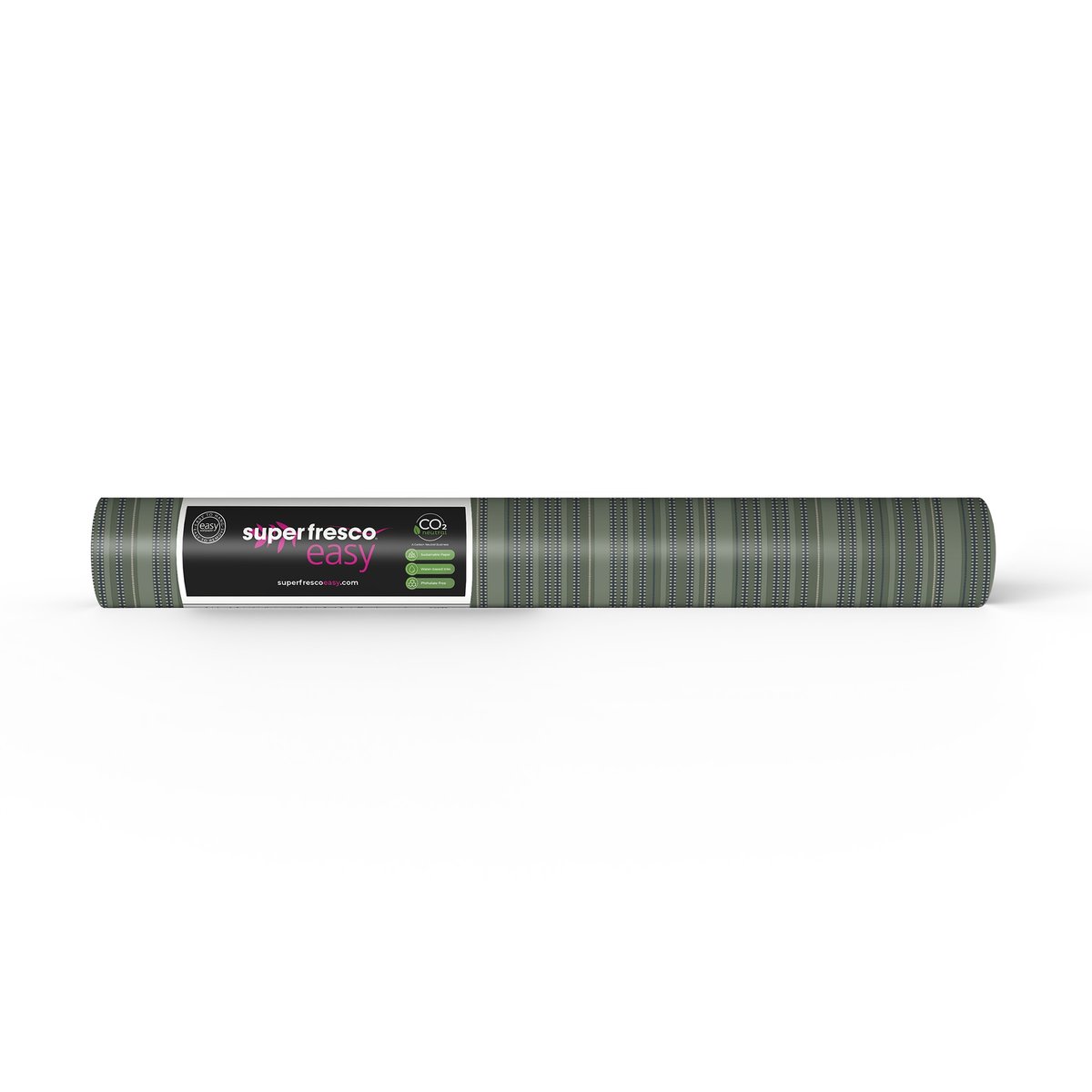 Papier peint Rayures Camille vert, SUPERFRESCO EASY