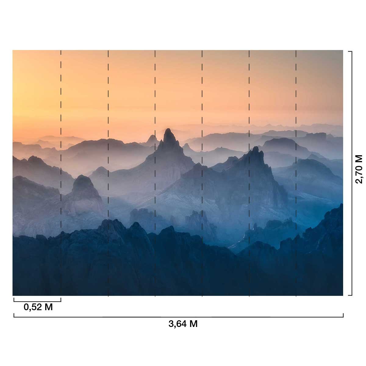 Papier peint soleil intissé, HEXOA