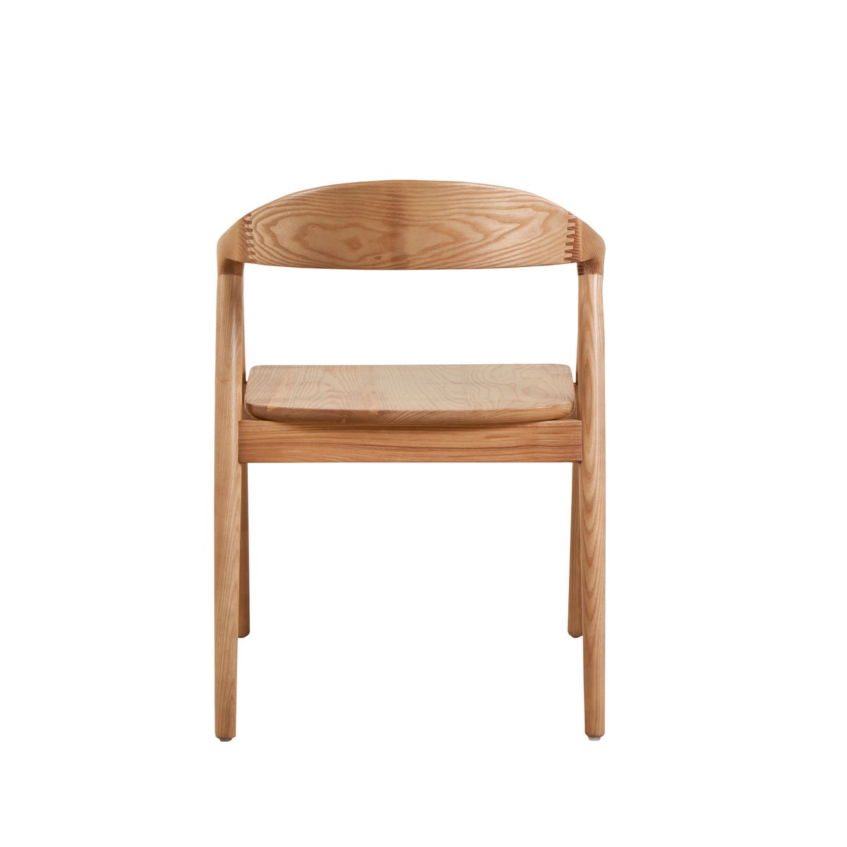 Chaise repas avec accoudoirs en frêne naturel, ZAGO